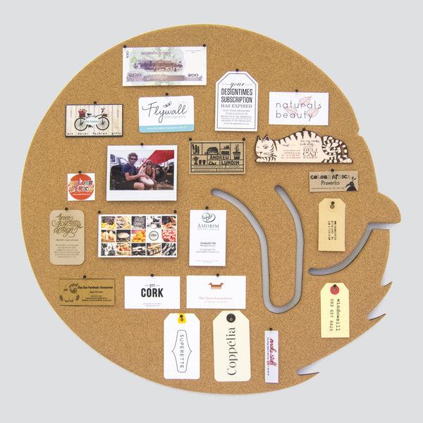 Curled up Cat Cork Pinboard