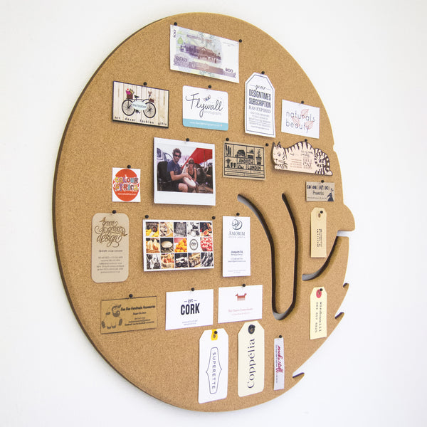 Curled up Cat Cork Pinboard