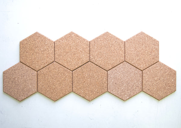 cork wall tile, natural cork on MDF, handmade in Cape Town